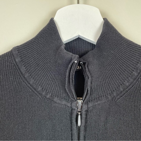 Jacob Mock Neck Long Sleeve Zip Up Sweater Size Medium - Picture 3 of 7